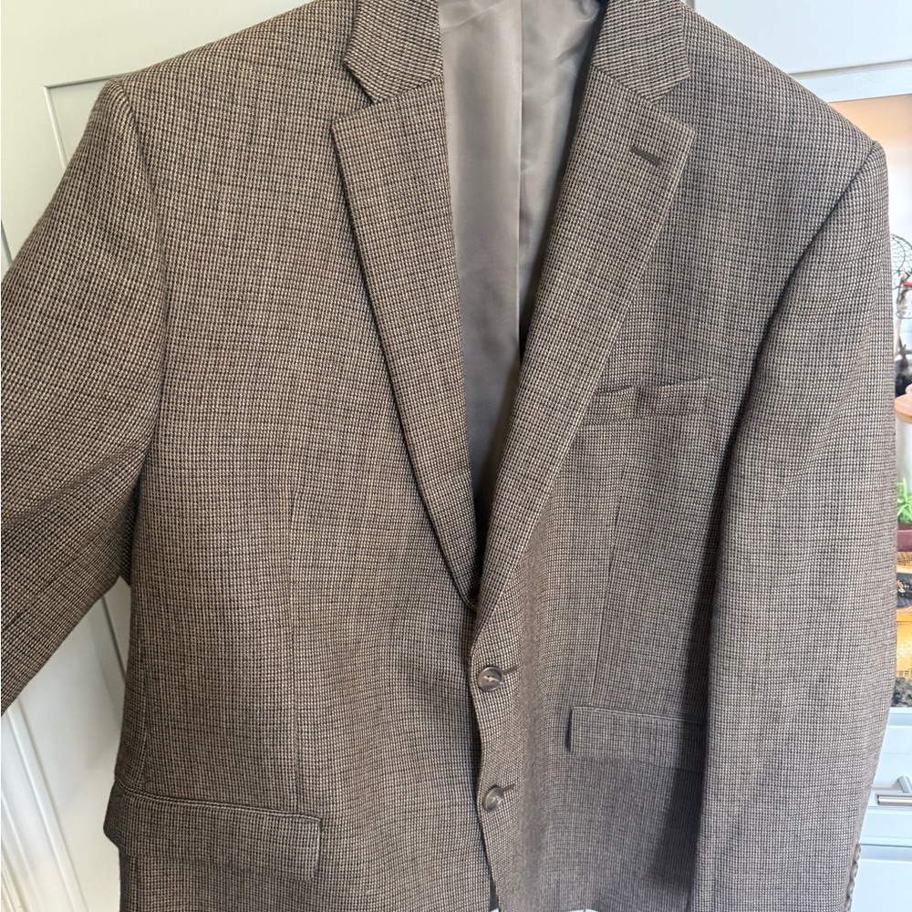 Chaps Men's Tan Checkered Blazer